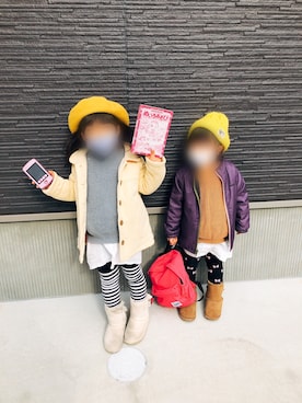 「お買い物」｜「アイテム（ジャケット/アウター）」を使った、ru_ne girls さん（キッズ・100cm）の春コーディネート