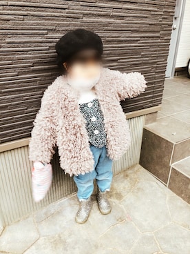 「UNIQLO（ユニクロ）のアイテム（ハンチング/ベレー帽）」を使った、ru_ne girls さん（キッズ・100cm）の春コーディネート