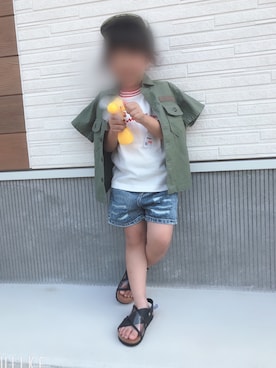 「Right-on（ライトオン）のアイテム（サンダル）」を使った、ru_ne girls さん（キッズ・100cm）の夏コーディネート