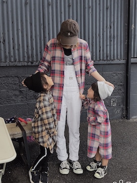 「Rodeo Crowns（ロデオクラウンズ）のアイテム（サロペット/オーバーオール）」を使った、ru_ne girls さん（レディース・157cm）の秋コーディネート