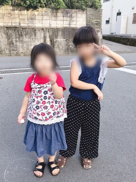 「Daddy Oh Daddy（ダディーオーダディー）のアイテム（トップス）」を使った、ru_ne girls さん（キッズ・100cm）の秋コーディネート