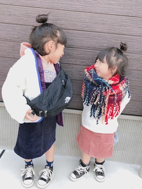 「CAMP7（キャンプセブン）のアイテム（ジャケット/アウター）」を使った、ru_ne girls さん（キッズ・100cm）の冬コーディネート