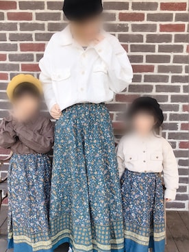 「UNIQLO（ユニクロ）のアイテム（ハンチング/ベレー帽）」を使った、ru_ne girls さん（キッズ・110cm）の春コーディネート