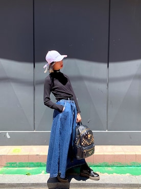 「blue」｜「アイテム（ローファー）」を使った、justootiredさん（レディース・161cm）の春コーディネート