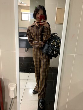 「BROWN」｜「アイテム（アクセサリー）」を使った、justootiredさん（レディース・161cm）の夏コーディネート
