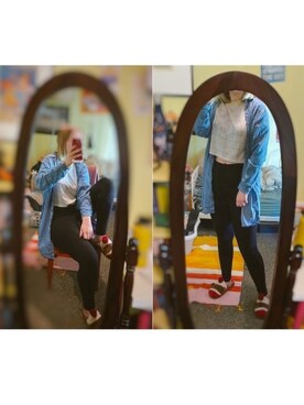 「8seconds（エイトセカンズ）のアイテム（ジャケット/アウター）」を使った、햇빛さん（レディース・178cm）の春コーディネート
