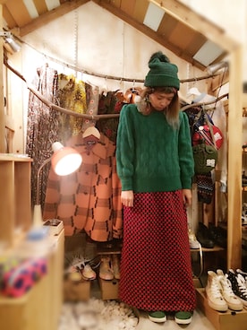 「アイテム（ピアス（両耳用））」を使った、osoloさん（レディース・145cm）の冬コーディネート