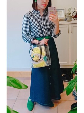 「SAMANTHAVEGA（サマンサベガ）のアイテム（財布/小物）」を使った、サエさん（レディース・155cm）の夏コーディネート