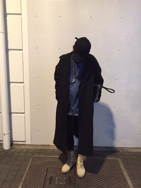 「unrelaxing（アンリラクシング）のアイテム（ダウンジャケット/コート）」を使った、ryutoさん（メンズ・178cm）の冬コーディネート