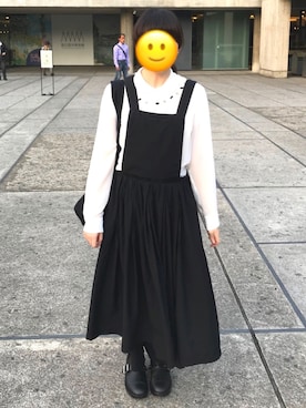 「tricot COMME des GARCONS（トリココムデギャルソン）のアイテム（ブーツ）」を使った、yuco🌓さん（レディース・163cm）の冬コーディネート