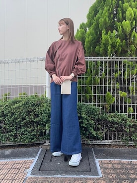 「ITEMS URBANRESEARCH（アイテムズ アーバンリサーチ）のアイテム（ショルダーバッグ）」を使った、mokaさん（レディース・165cm）の夏コーディネート