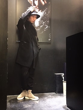 「メルトン」｜「アイテム（その他アウター）」を使った、Nakataさん（メンズ・170cm）の冬コーディネート