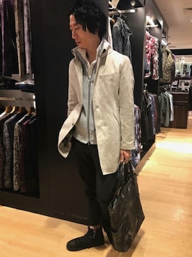 「TORNADO MART（トルネードマート）のアイテム（バッグ）」を使った、Nakataさん（メンズ・170cm）の秋コーディネート