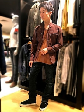 「TORNADO MART（トルネードマート）のアイテム（ブルゾン）」を使った、Nakataさん（メンズ・170cm）の秋コーディネート