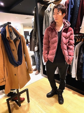 「スタッフセンバツ」｜「アイテム（ライダースジャケット）」を使った、Nakataさん（メンズ・170cm）の冬コーディネート