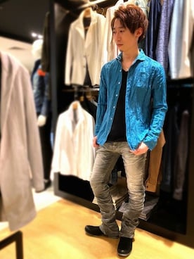 「アイテム（スリッポン）」を使った、Nakataさん（メンズ・170cm）の春コーディネート