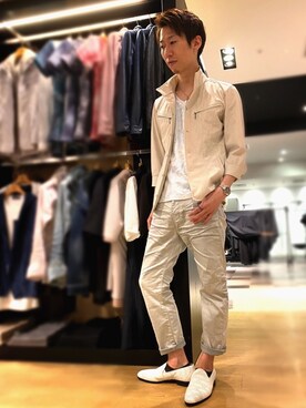 「TORNADO MART（トルネードマート）のアイテム（ブルゾン）」を使った、Nakataさん（メンズ・170cm）の春コーディネート