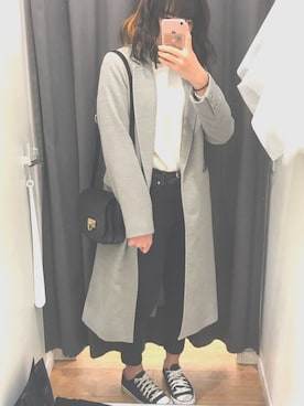 「ANAP（アナップ）のアイテム（サロペット/オーバーオール）」を使った、An*さん（レディース・157cm）の冬コーディネート