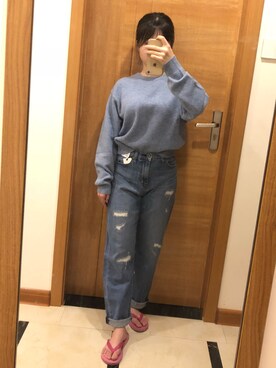 两个鼻孔的是猪さんのコーディネート