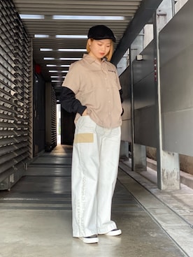 「アイテム（ハット）」を使った、Natsumiさん（レディース・155cm）の春コーディネート