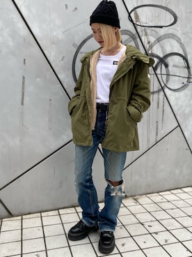 「秋先取りコーデ」｜「アイテム（ブルゾン）」を使った、Natsumiさん（レディース・155cm）の秋コーディネート
