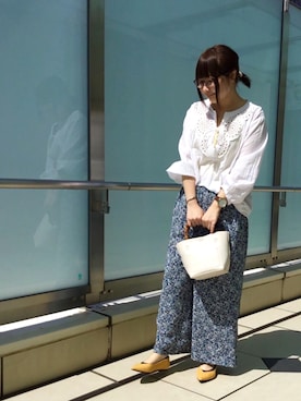 「coenスタッフスタイリング」｜「アイテム（パンプス）」を使った、coen さなりさん（レディース・155cm）の春コーディネート