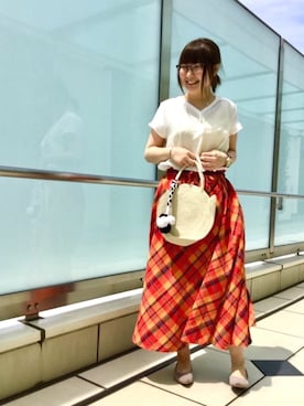 「coenスタッフスタイリング」｜「アイテム（パンプス）」を使った、coen さなりさん（レディース・155cm）の春コーディネート