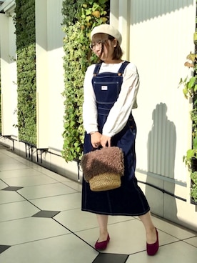 「coenスタッフスタイリング」｜「アイテム（パンプス）」を使った、coen さなりさん（レディース・155cm）の夏コーディネート