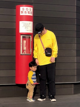 「BREEZE（ブリーズ）のアイテム（パンツ）」を使った、まんでぃー さん（メンズ・173cm）の春コーディネート