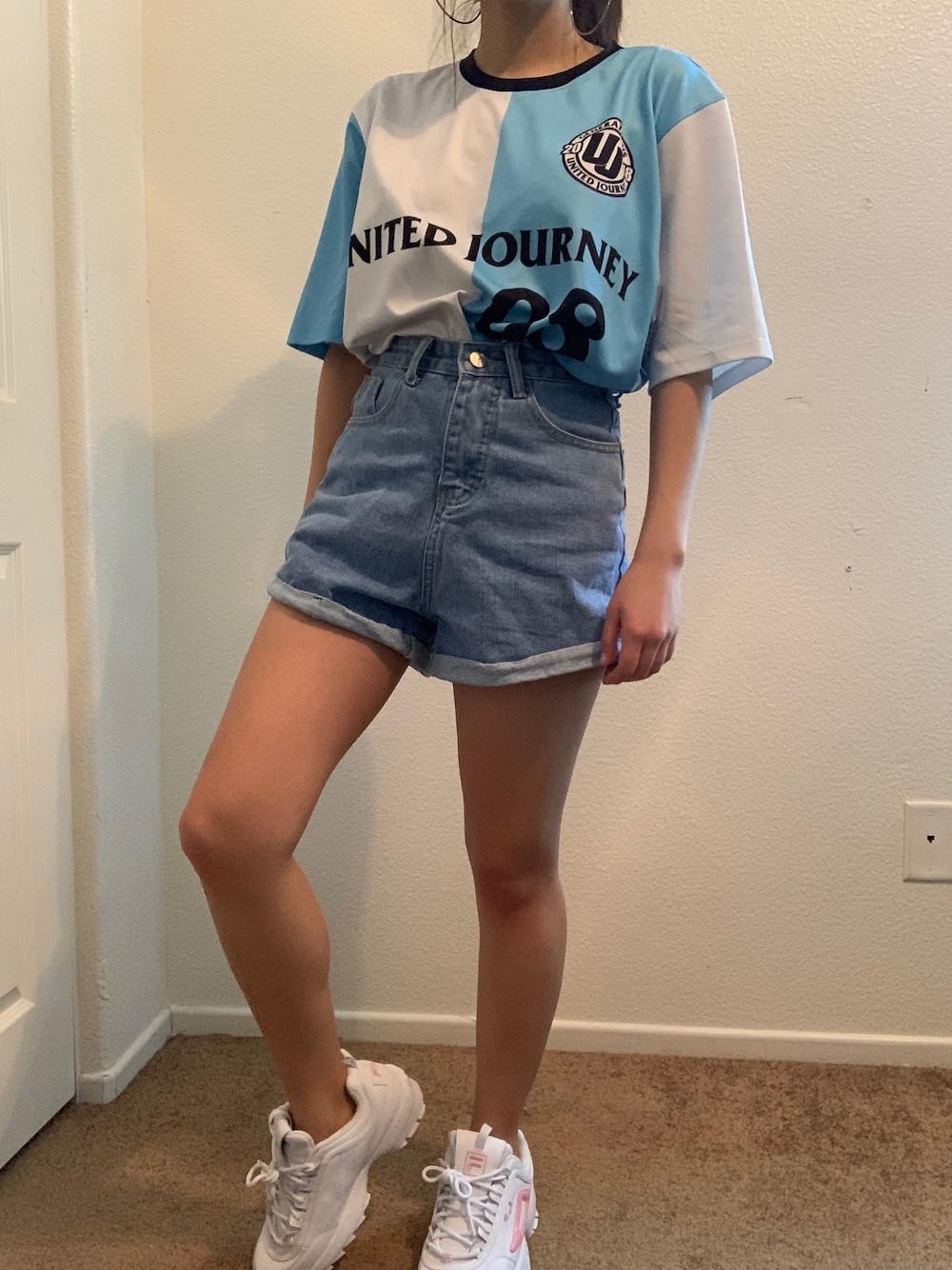 「style（スタイル）のアイテム（その他、ブルー系）」を使った、☆Mint☆さん（レディース・153cm）の夏コーディネートの1枚目の写真