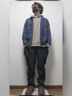 「SEVENDAYS=SUNDAY（セブンデイズサンデイ）のアイテム（カバーオール）」を使った、bbtalさん（メンズ・162cm）の冬コーディネート