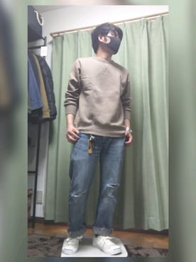 「ジャックパーセル」｜「アイテム（スウェット）」を使った、bbtalさん（メンズ・162cm）の春コーディネート