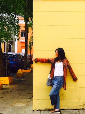 「アイテム（スリッポン、その他）」を使った、yukarさん（レディース・158cm）の秋コーディネート