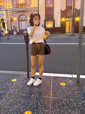 「ROSE BUD（ローズバッド）のスタッズショルダーバッグ（ショルダーバッグ）」を使った、Cさん（レディース・164cm）の夏コーディネート