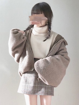「アイテム（ブルゾン）」を使った、ᴹᵃʳᵘさん（レディース・146cm・10代）の冬コーディネート