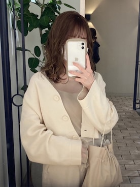 「LOWRYS FARM（ローリーズファーム）のセンタープレスカラーフレアパンツ　870189（その他パンツ）」を使った、ᴹᵃʳᵘさん（レディース・146cm）の春コーディネート