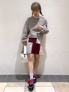 「merry jenny（メリージェニー）のアイテム（ジャージ）」を使った、merry jenny 梅田店さん（レディース・160cm）の秋コーディネート
