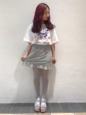 「アイテム（その他シューズ、シルバー系）」を使った、merry jenny 梅田店さん（レディース・160cm）の春コーディネート