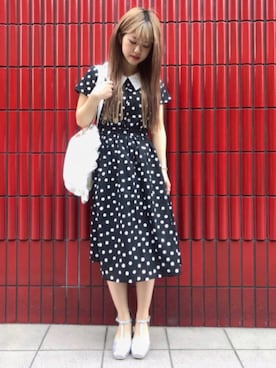 「グリッター」｜「アイテム（ワンピース/ドレス）」を使った、merry jenny 梅田店さん（レディース・160cm）の春コーディネート