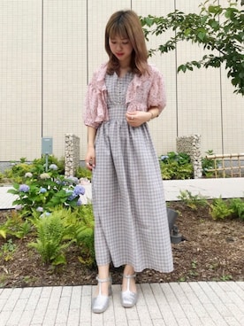 「アイテム（シャツ/ブラウス、ピンク系）」を使った、merry jenny 梅田店さん（レディース・160cm）の春コーディネート