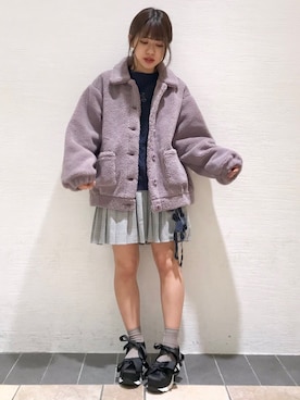 「merry jenny（メリージェニー）のアイテム（スウェット）」を使った、merry jenny 梅田店さん（レディース・162cm）の秋コーディネート