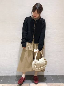 「ニットバッグ」｜merry jenny 梅田店さん（レディース・165cm）の秋コーディネート