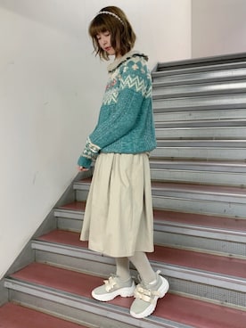 「アイテム（その他シューズ）」を使った、merry jenny 梅田店さん（レディース・166cm）の冬コーディネート