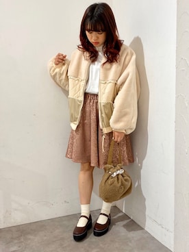 「ドルマンスリーブ」｜「アイテム（テーラードジャケット）」を使った、merry jenny 梅田店さん（レディース・165cm）の冬コーディネート