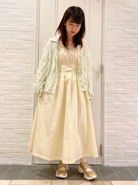 「アイテム（ゴールド系）」を使った、merry jenny 梅田店さん（レディース・154cm）の冬コーディネート