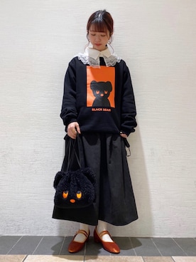 「アイテム（その他シューズ、オレンジ系）」を使った、merry jenny 梅田店さん（レディース・154cm）の冬コーディネート