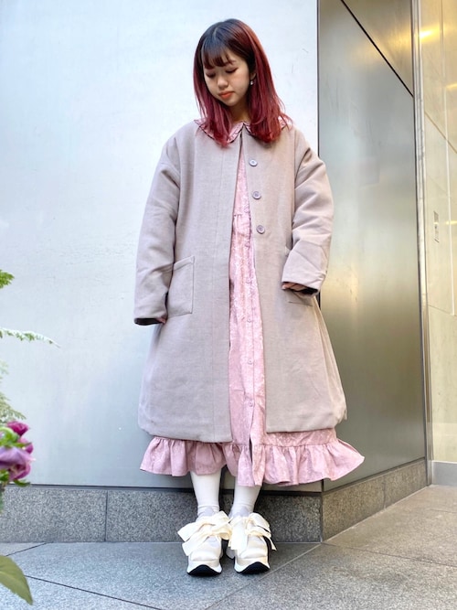 Merry Jenny 梅田店 Merry Jenny 梅田エスト店 Merry Jennyのノーカラーコートを使ったコーディネート Wear