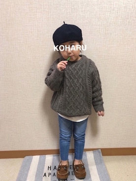 koharu☺︎さん（キッズ・100cm）の冬コーディネート