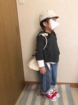 「レイヤードstyle」｜「アイテム（ハンドバッグ）」を使った、koharu☺︎さん（キッズ・100cm）の冬コーディネート