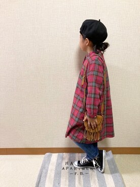 「2020秋チェッカーず」｜koharu☺︎さん（キッズ・110cm）の秋コーディネート
